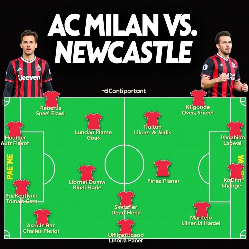 So sánh lực lượng AC Milan vs Newcastle