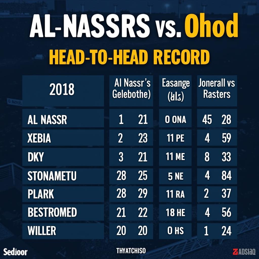 Lịch sử đối đầu Al Nassr vs Ohod