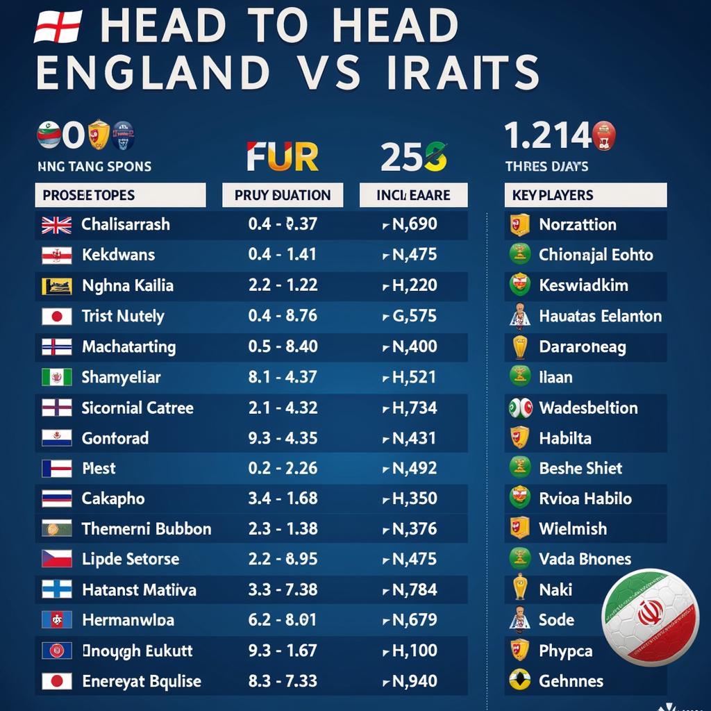 England vs Iran Head-to-Head