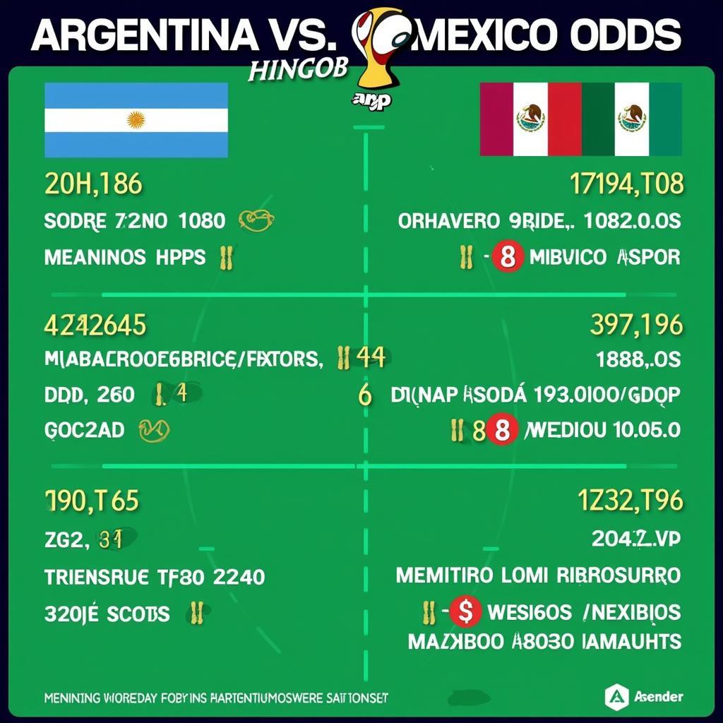 Kèo chấp Argentina vs Mexico