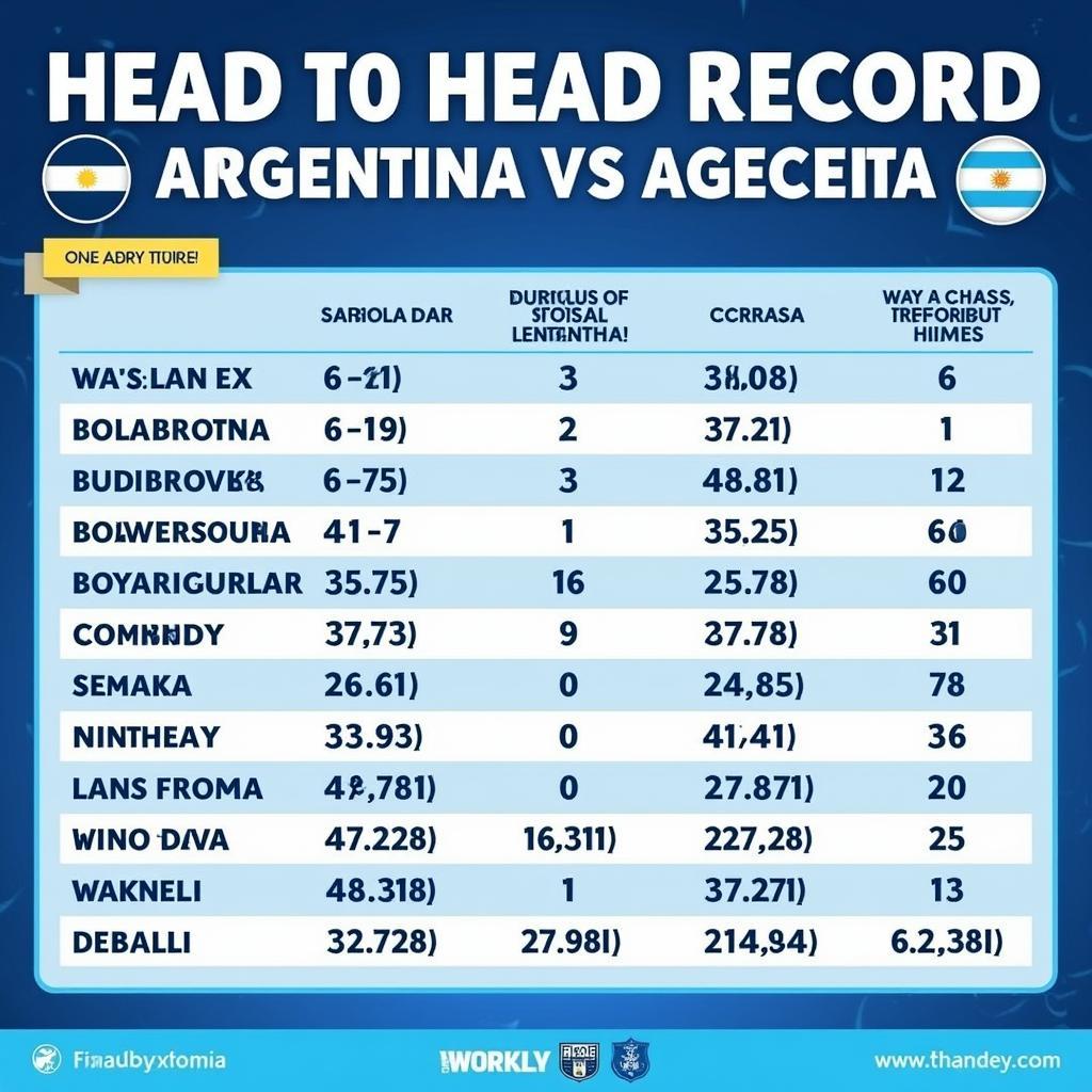 Argentina vs đối thủ lịch sử đối đầu