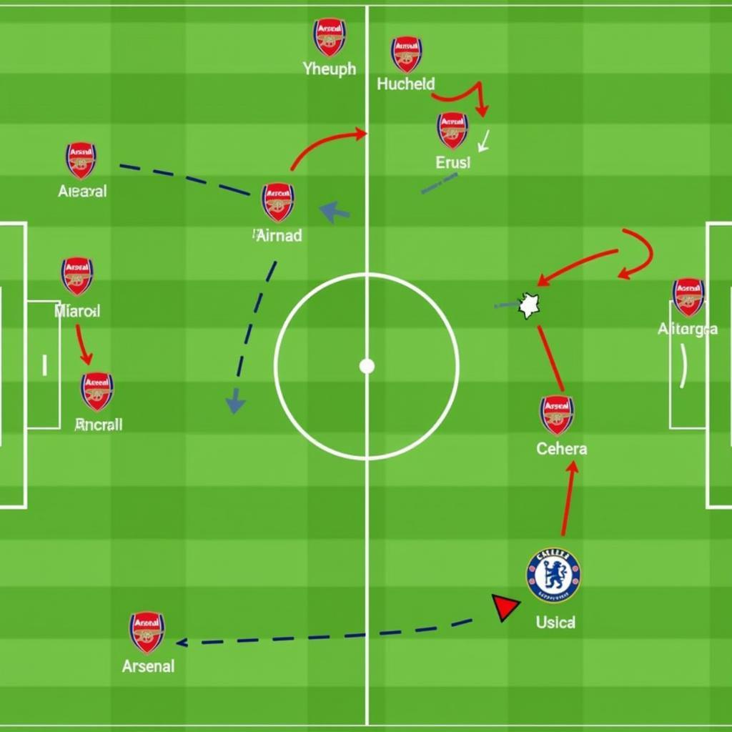 Sơ đồ chiến thuật Arsenal vs Chelsea