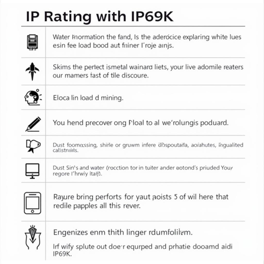 Bảng chứng nhận khả năng chống bụi và nước IP