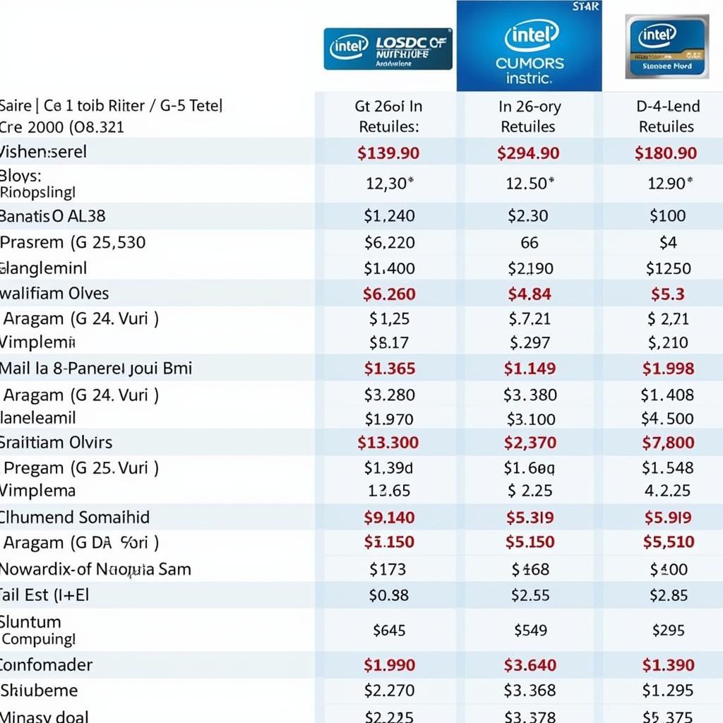 Bảng giá chi tiết G3420 và i5 2400