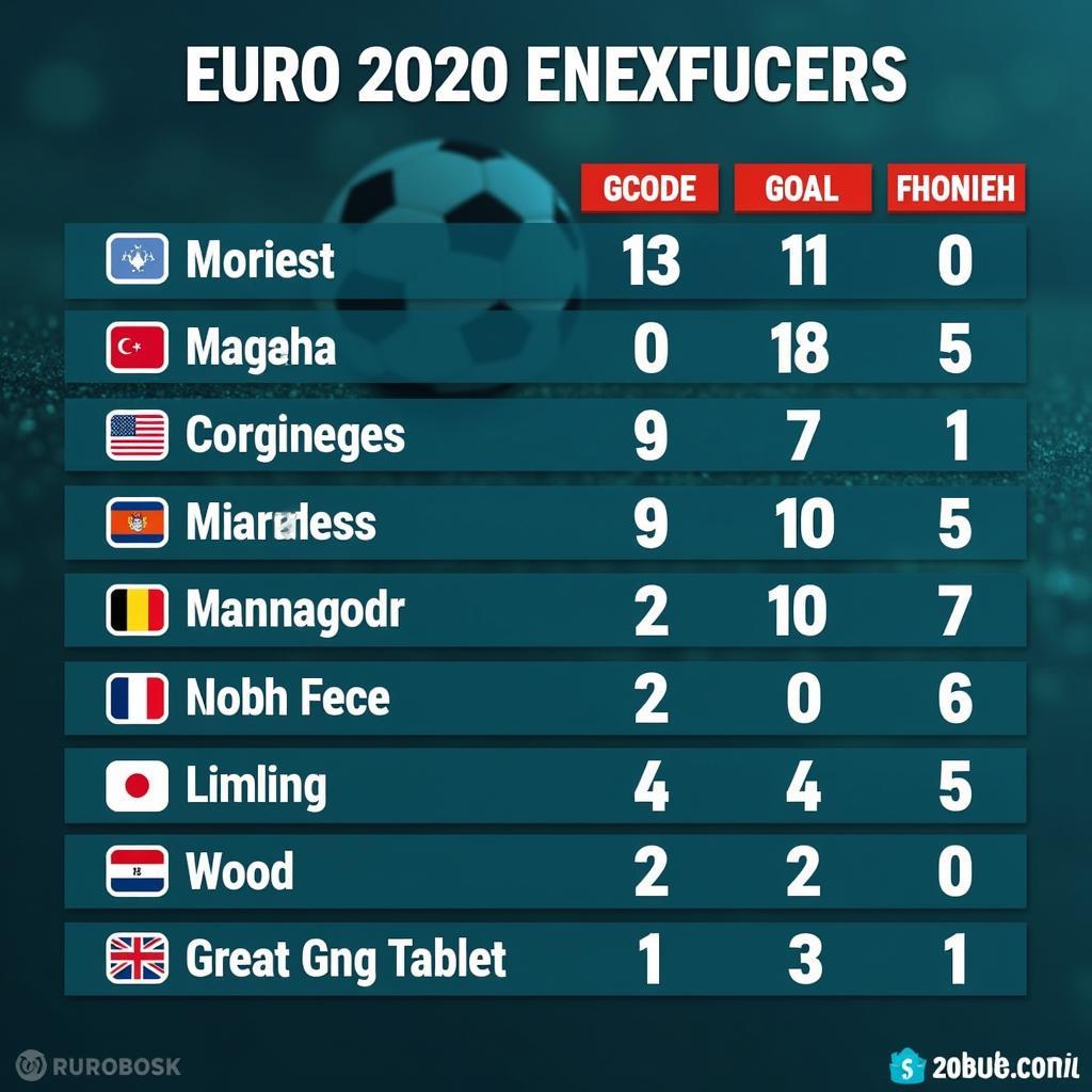 Euro 2020 group stage table