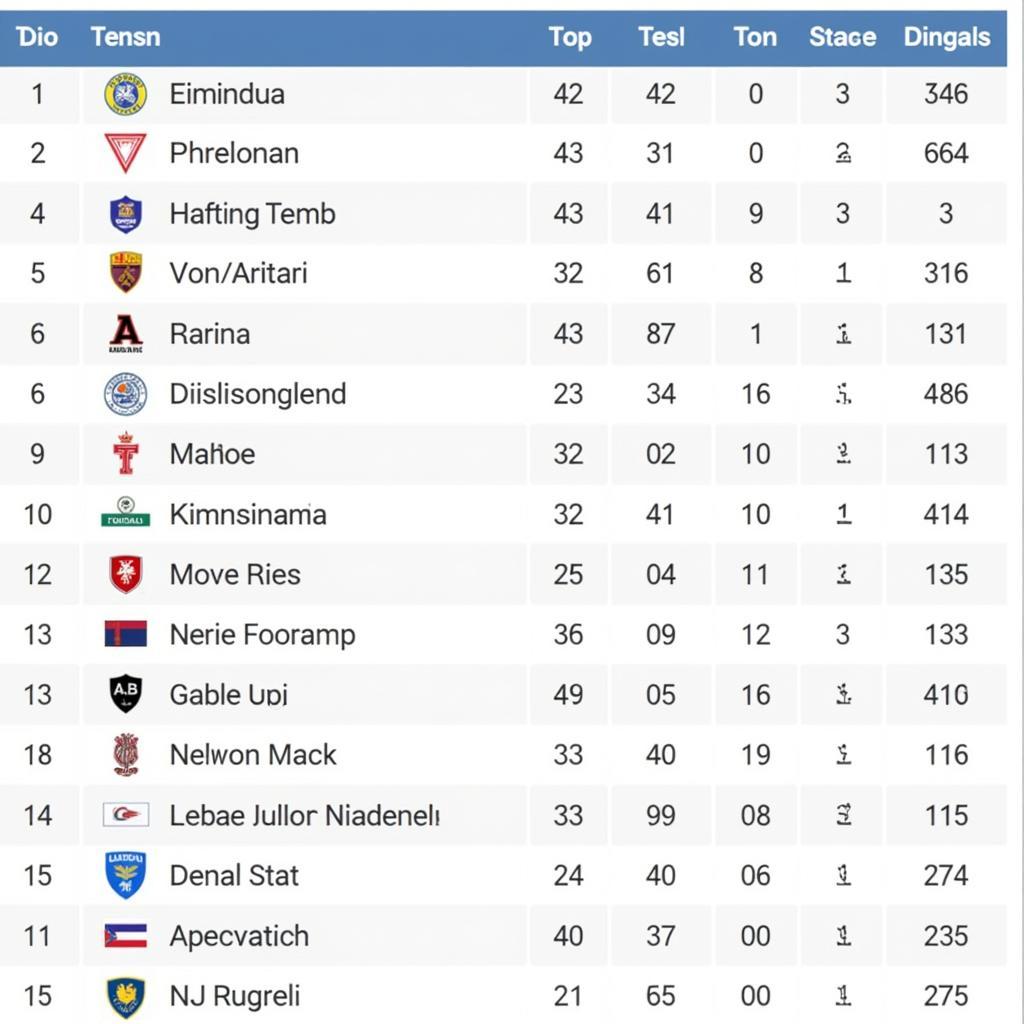 V.League 1 Standings