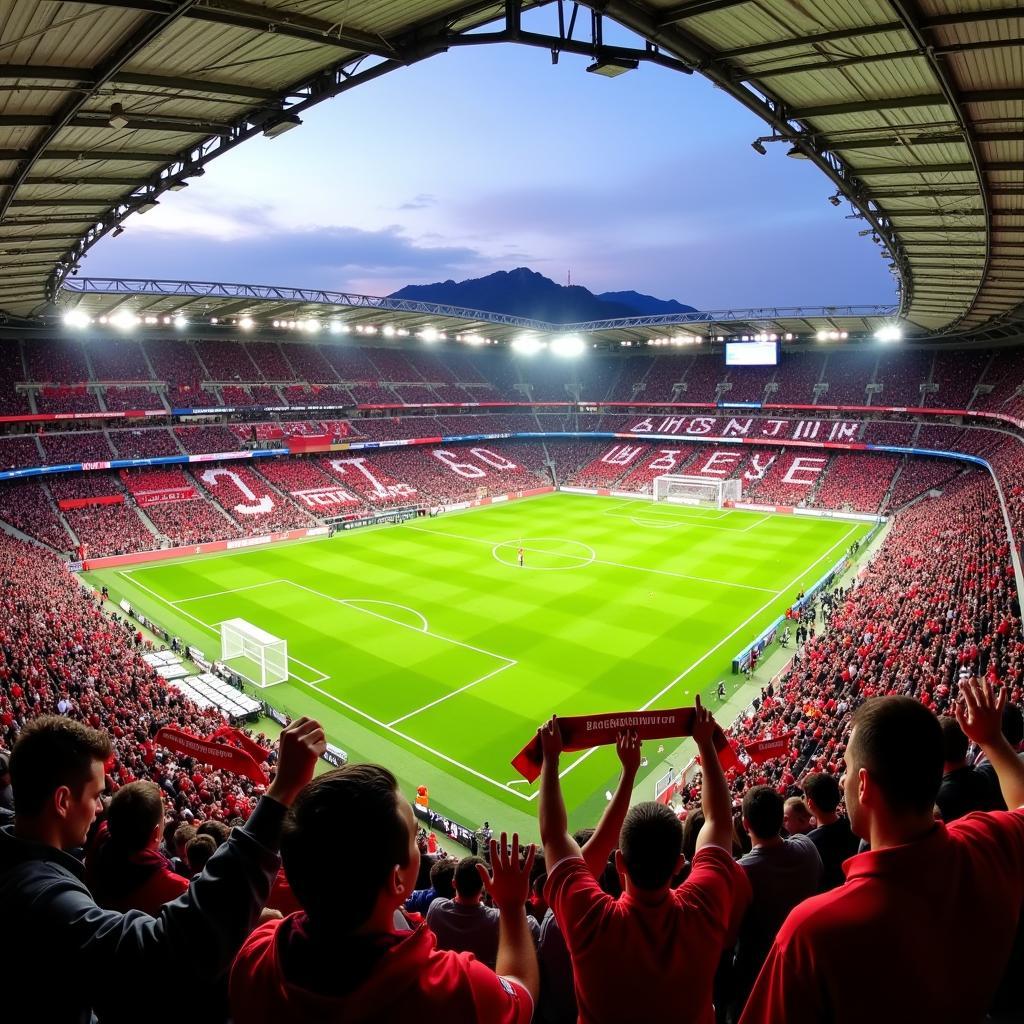 Cầu thủ Bayern Munich thi đấu trên sân nhà Allianz Arena