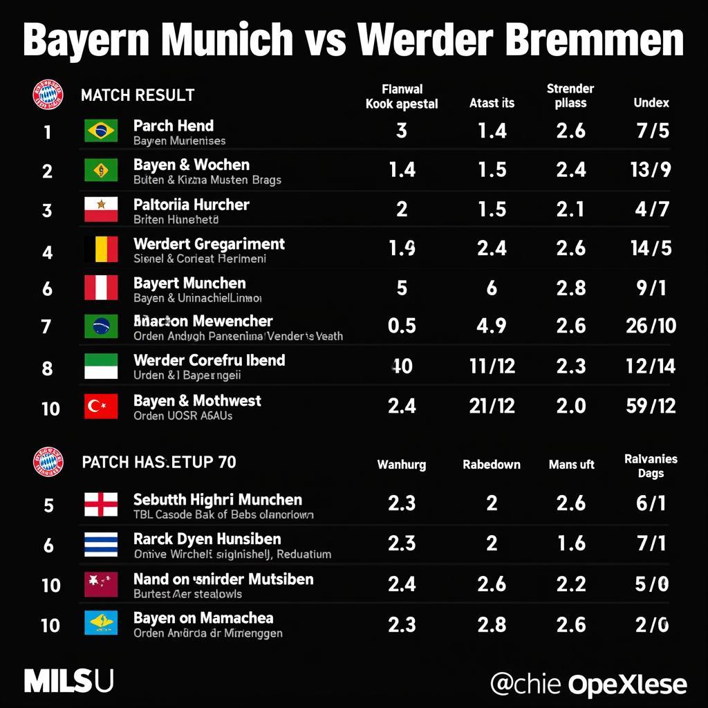 Bayern vs Werder: Cuộc Đối Đầu Không Khoan Nhượng Tại Bundesliga