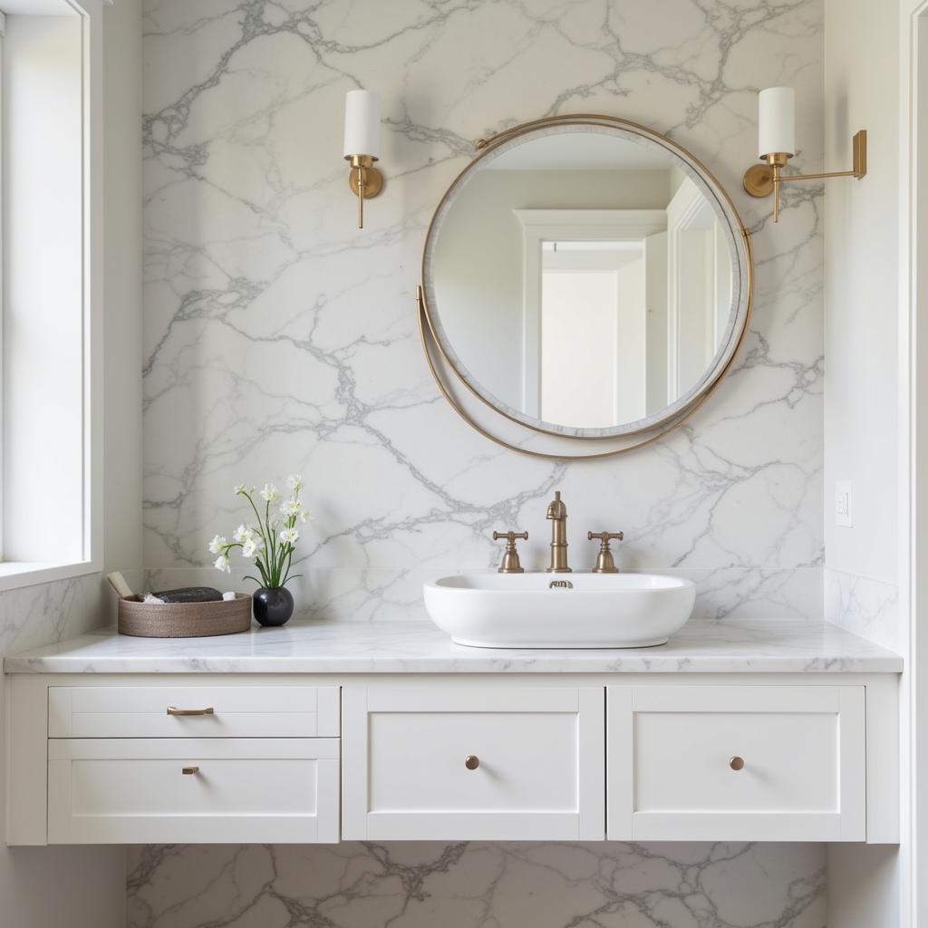 Bệ đá lavabo đá marble