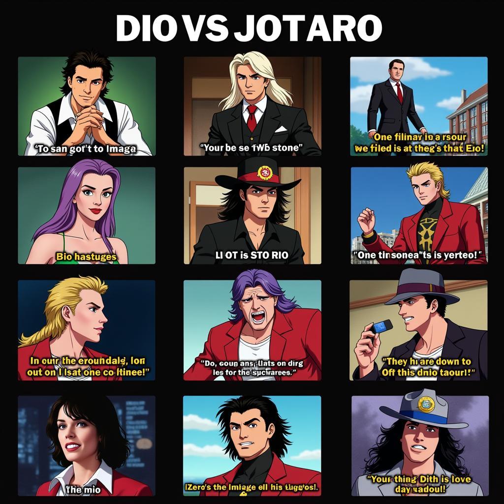 Biến tấu meme Dio vs Jotaro đa dạng