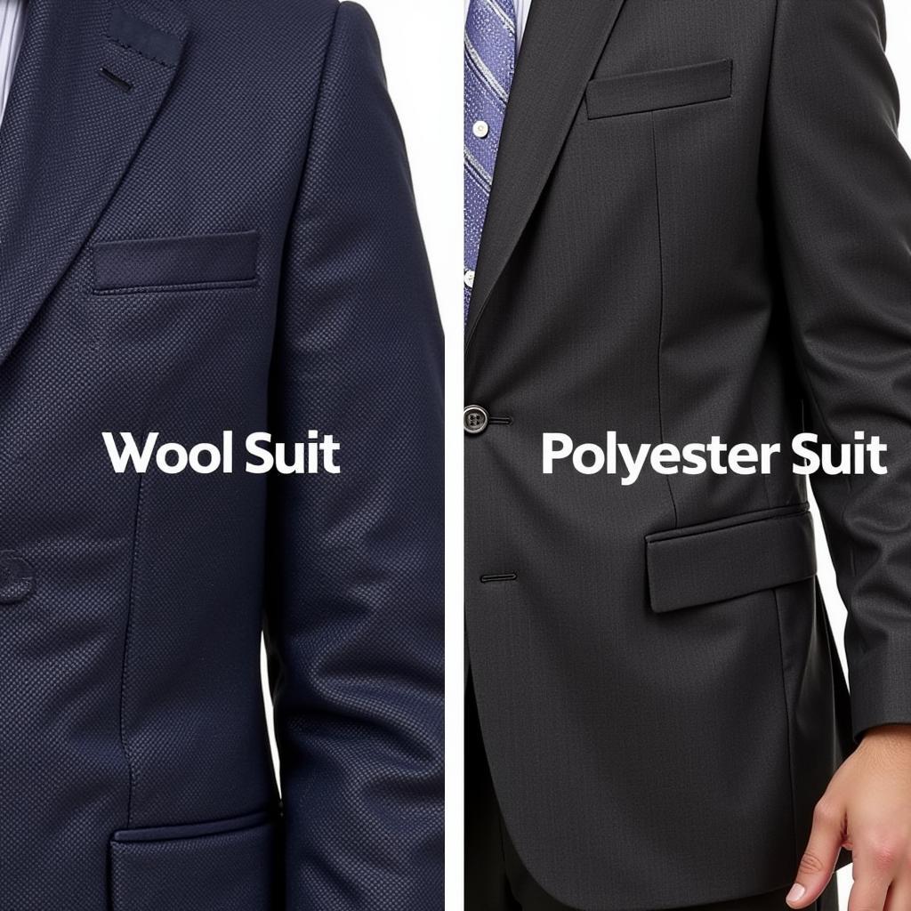 Bộ suit len và polyester