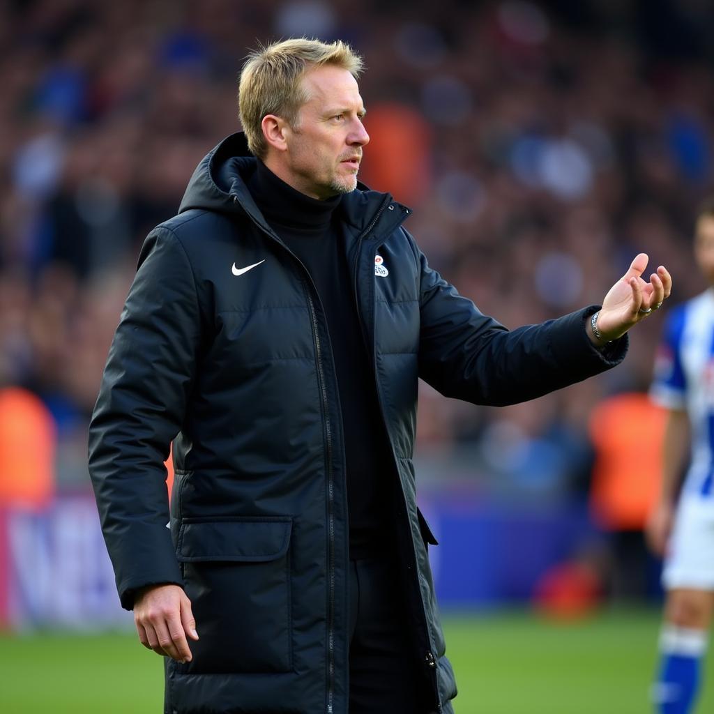 HLV Graham Potter chỉ đạo chiến thuật cho Brighton