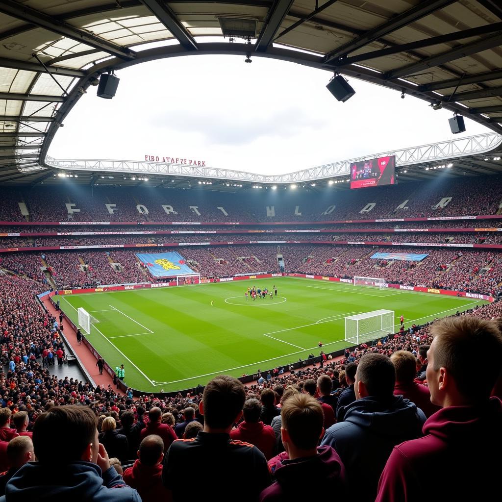 Các CĐV Aston Villa tại sân Villa Park