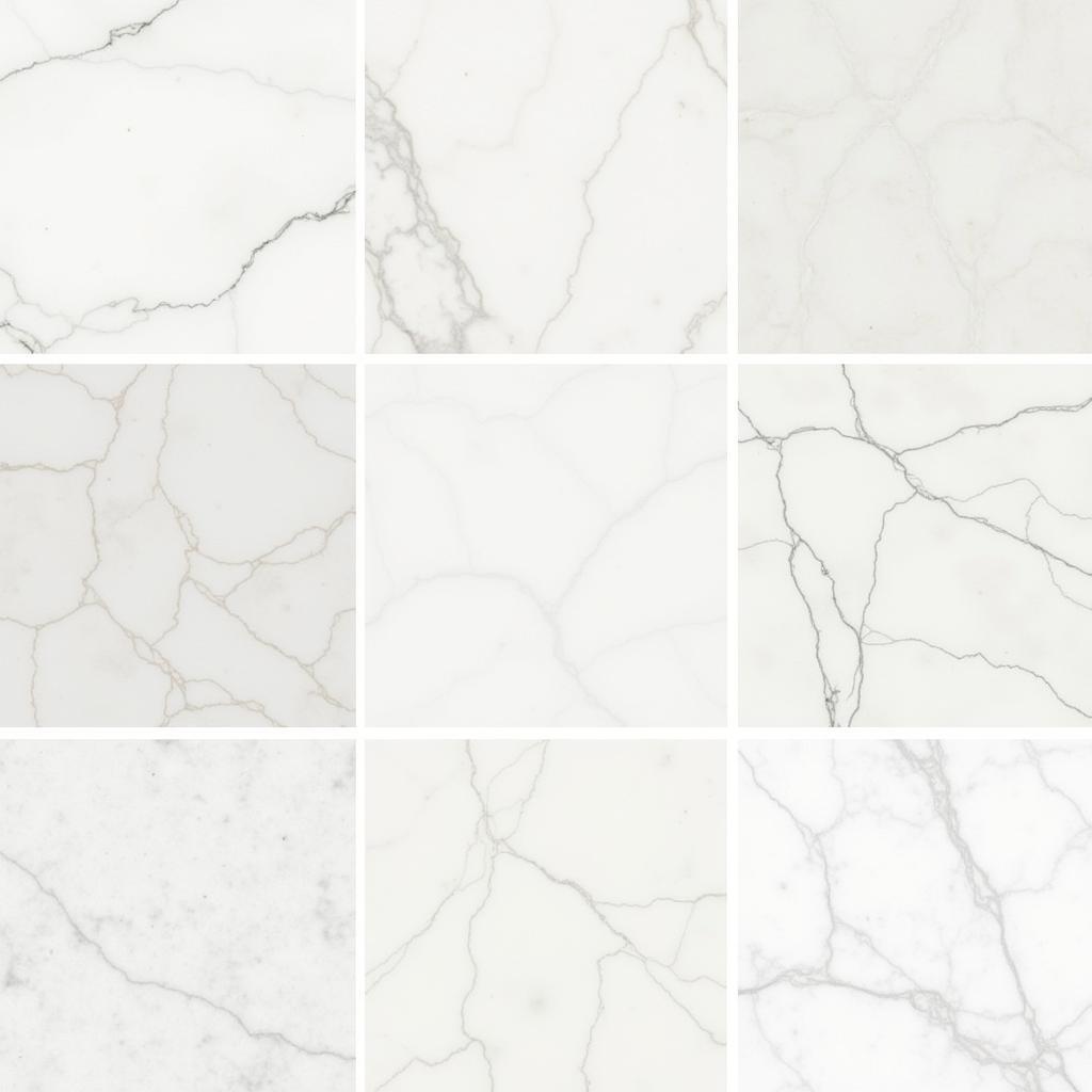 Mẫu đá marble trắng Ý phổ biến