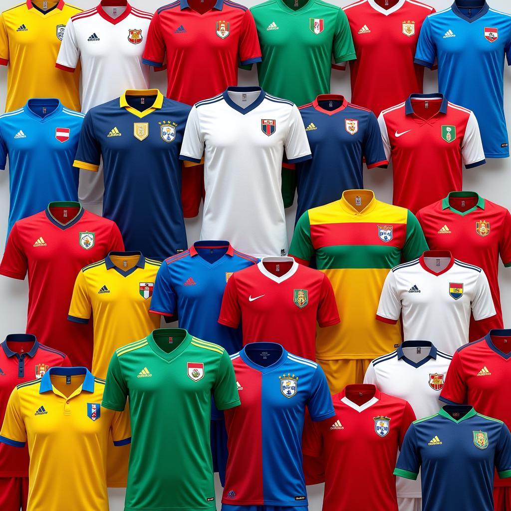 Various National Football Team Jerseys