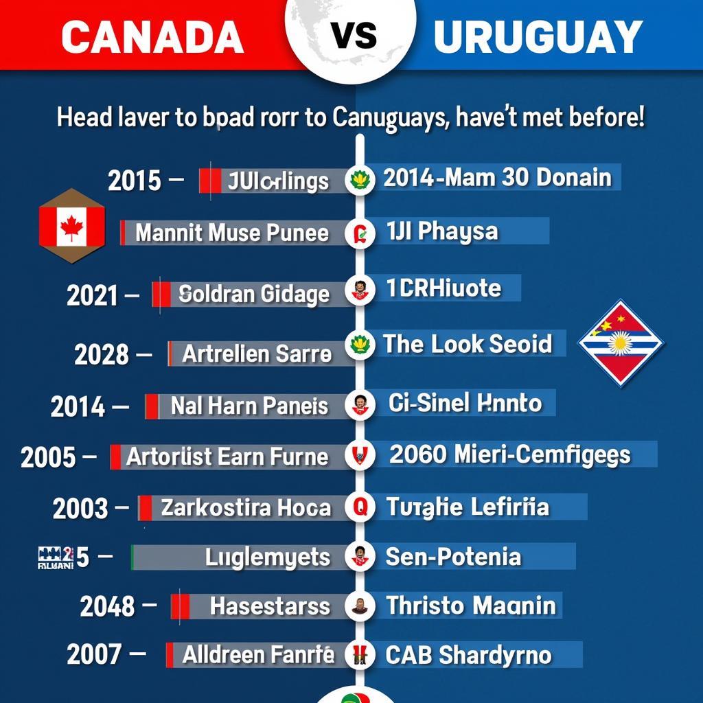 Lịch sử đối đầu Canada vs Uruguay