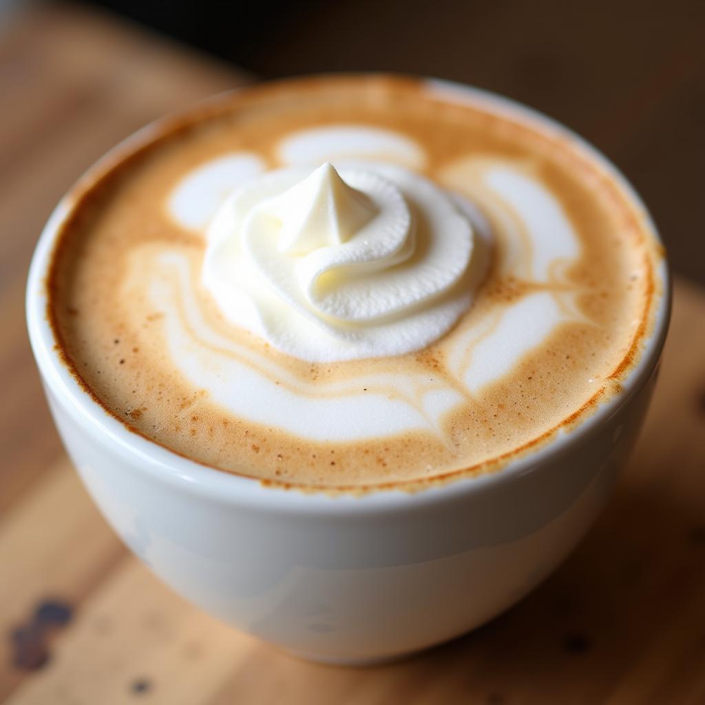 Cappuccino với lớp bọt dày