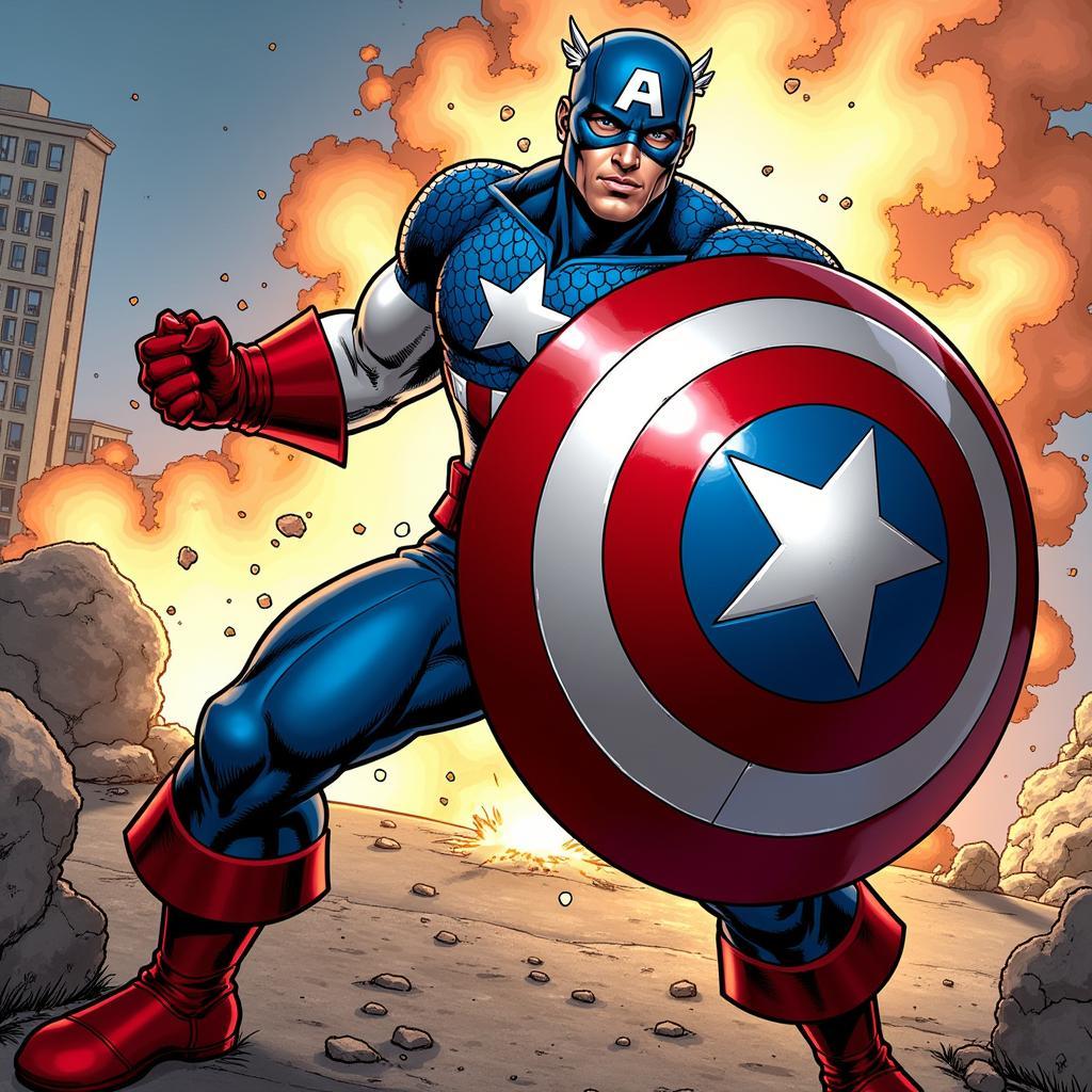 Captain America chiến đấu