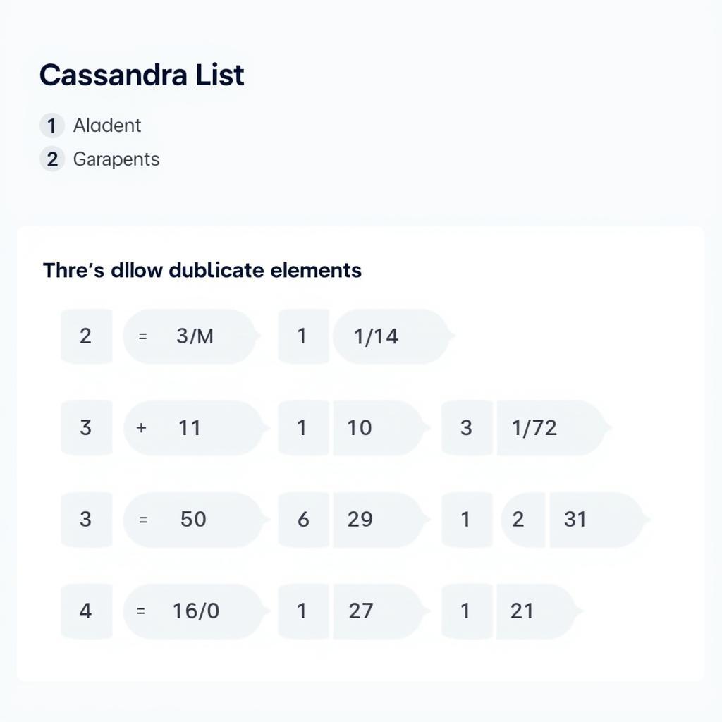 Cassandra List Visualization