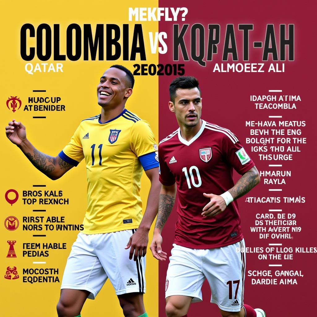 Cầu thủ chủ chốt Colombia vs Qatar