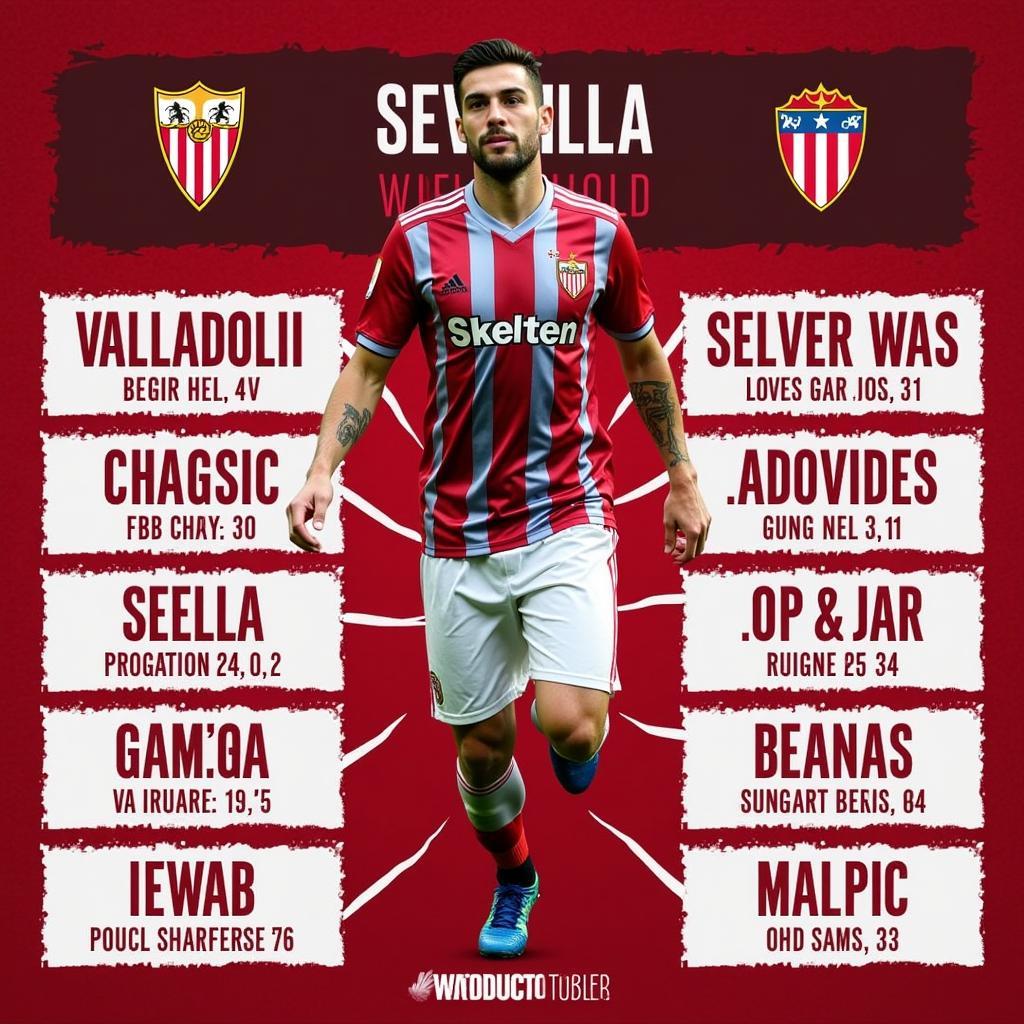 Cầu thủ chủ chốt Sevilla vs Real Valladolid