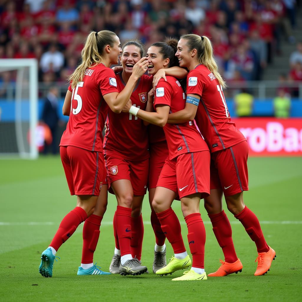 Euro Players Celebrating