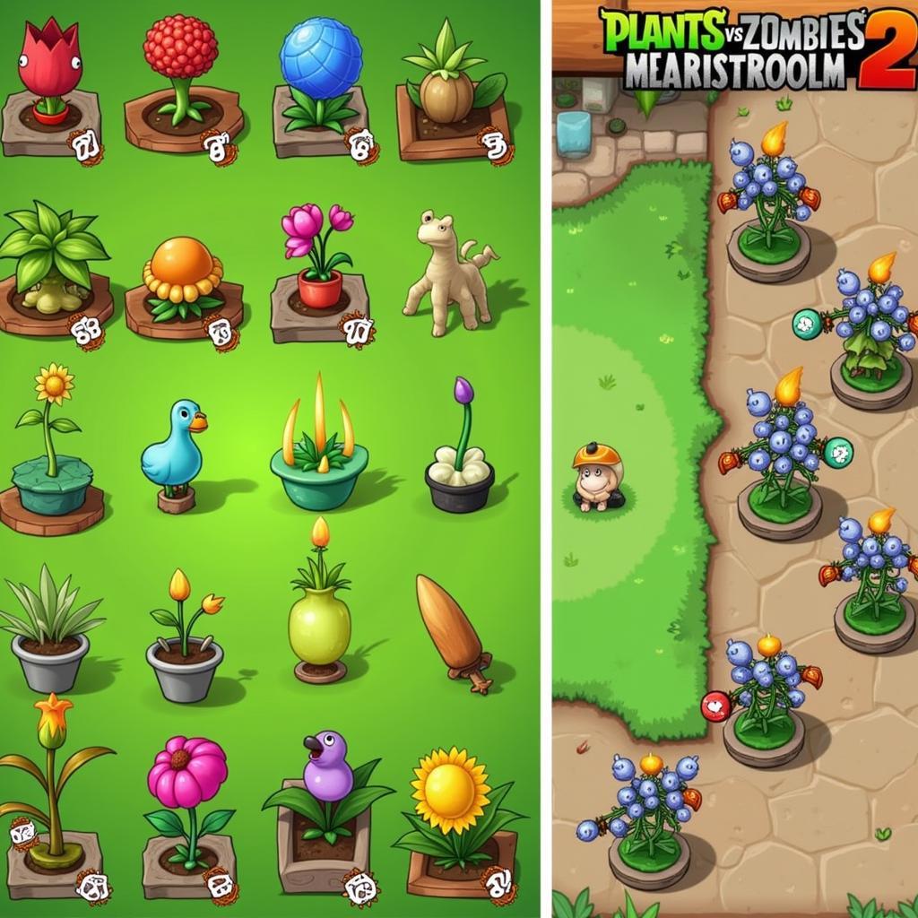 Các loại cây trồng trong Plants vs. Zombies 2 iOS