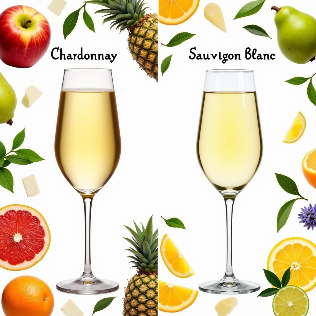 Hương vị Chardonnay và Sauvignon Blanc