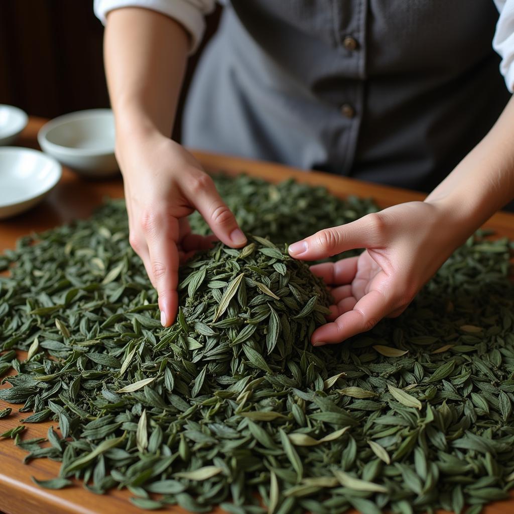 Chế biến trà Oolong theo phương pháp truyền thống