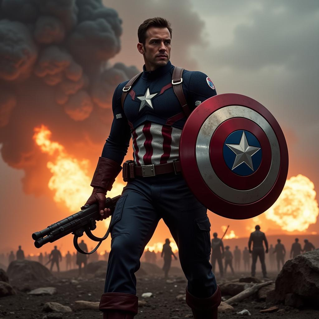 Chris Evans trong vai Captain America