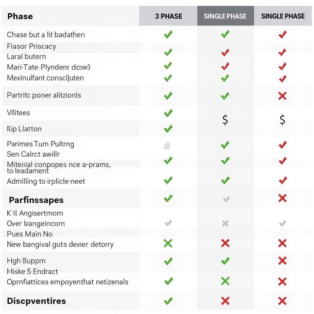 Comparison Table: 3-Phase vs. Single-Phase Power