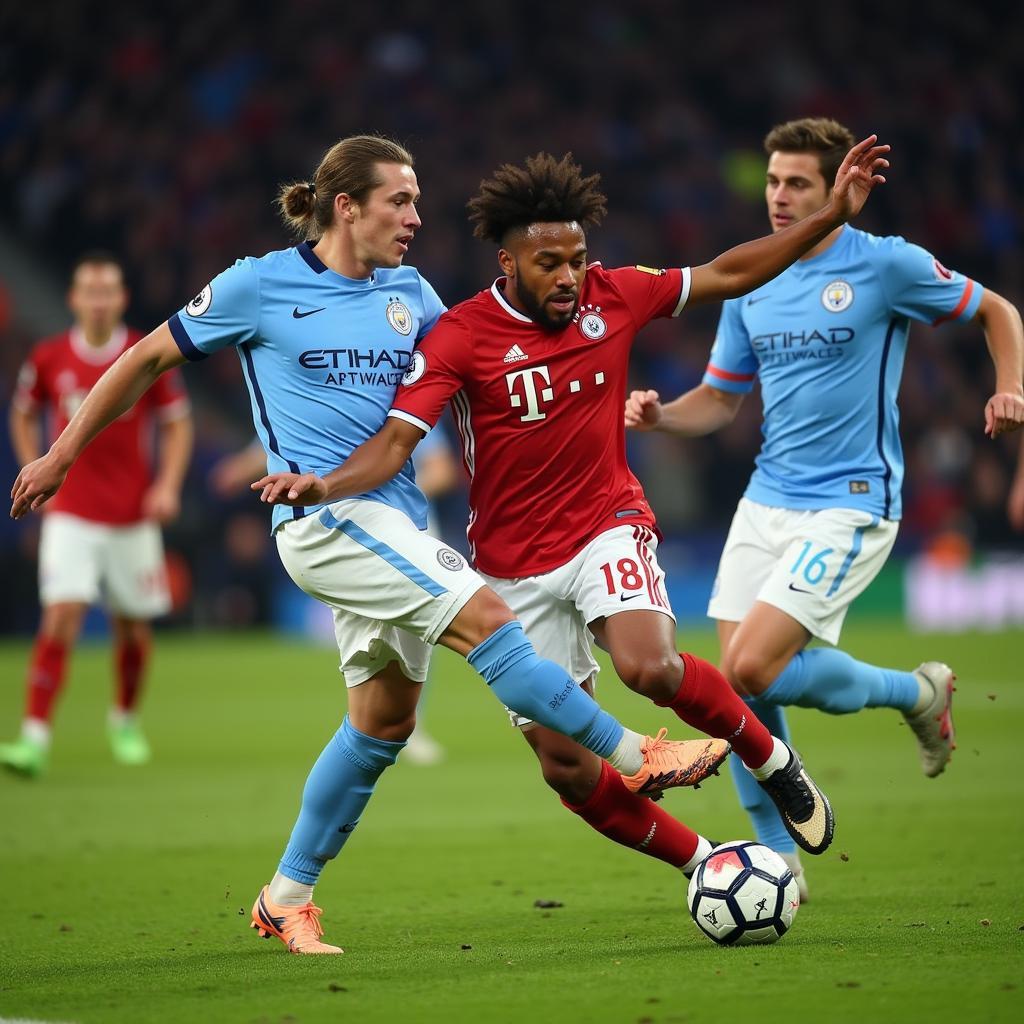 Căng thẳng trong trận đấu Bayern vs Man City