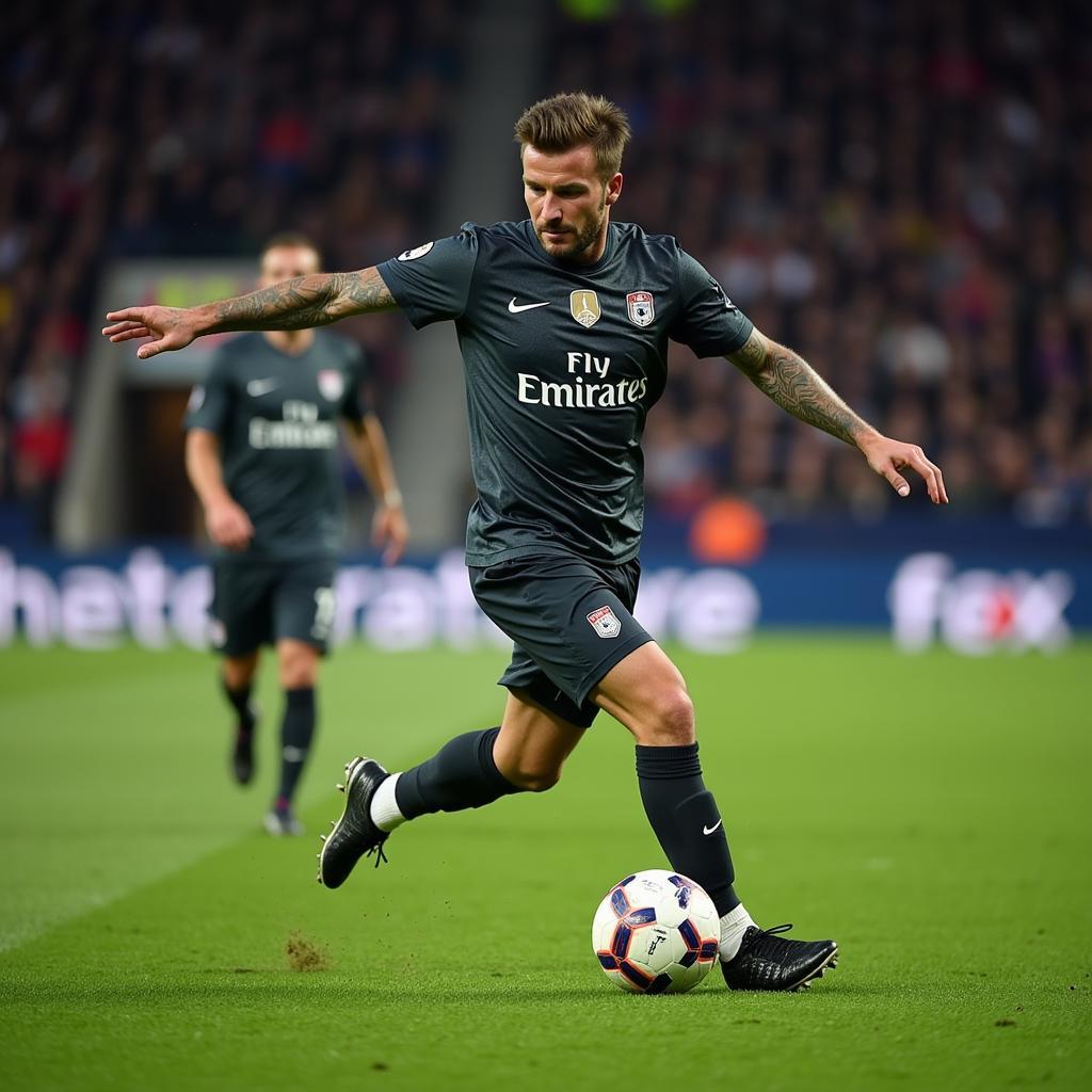 David Beckham thực hiện cú cuốn thư