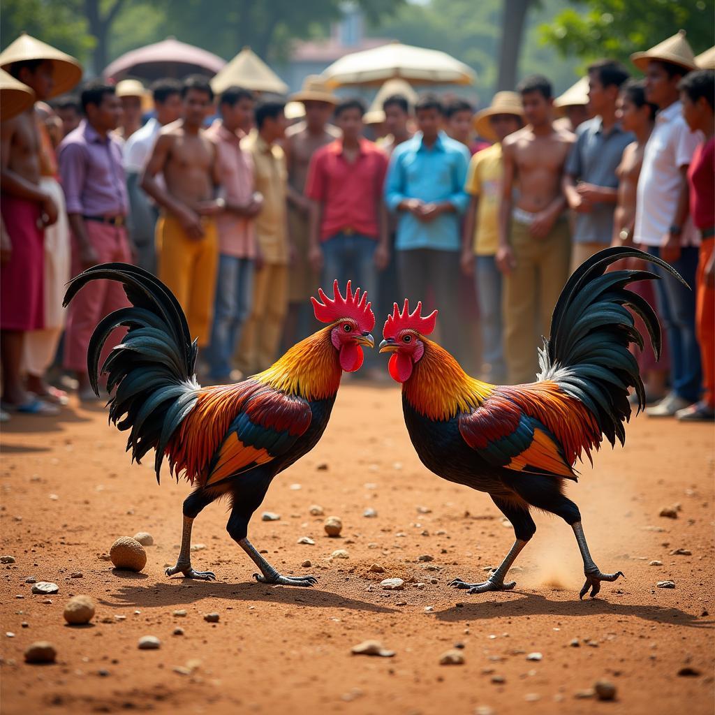 Đá gà truyền thống Campuchia