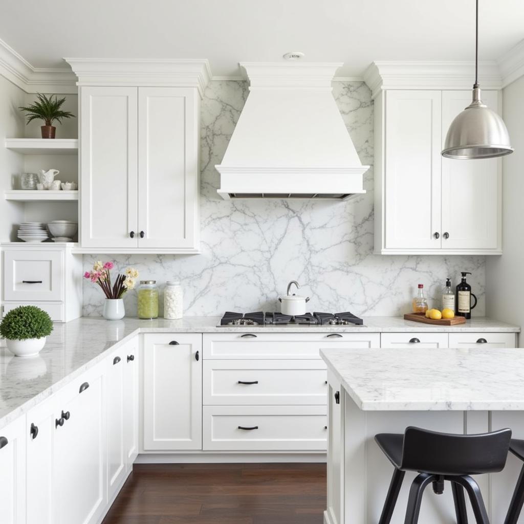 Đá ốp bệ bếp marble