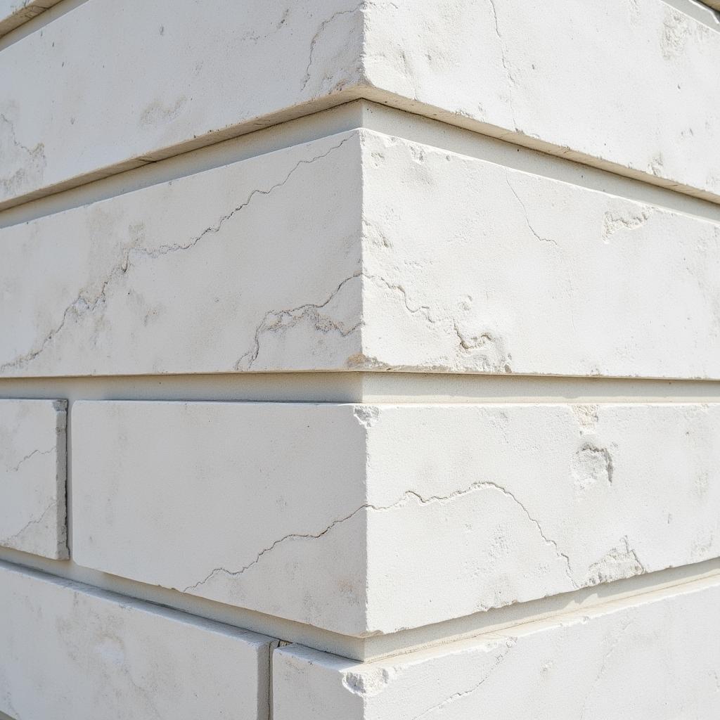 Modern white facade stone