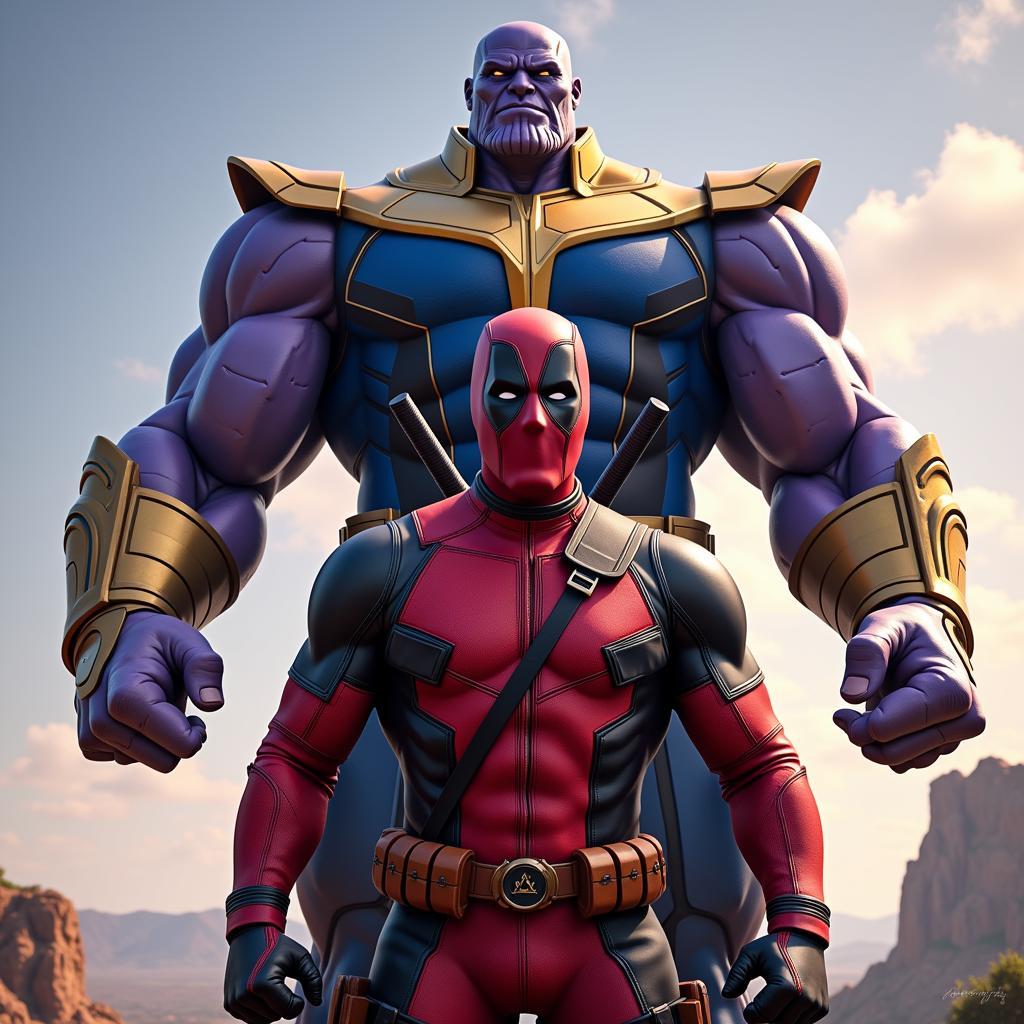 Deadpool đối đầu Thanos