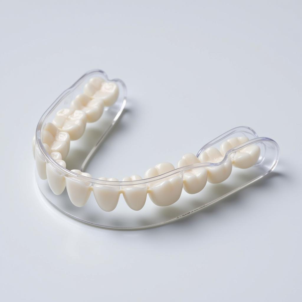 Hình ảnh dental splint che phủ toàn bộ hàm