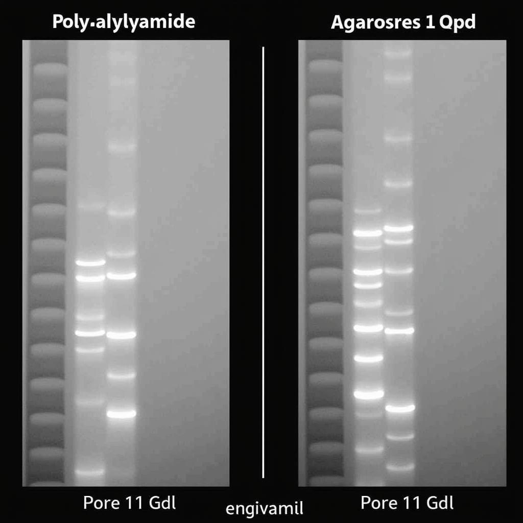 Quá trình điện di gel với polyacrylamide và agarose