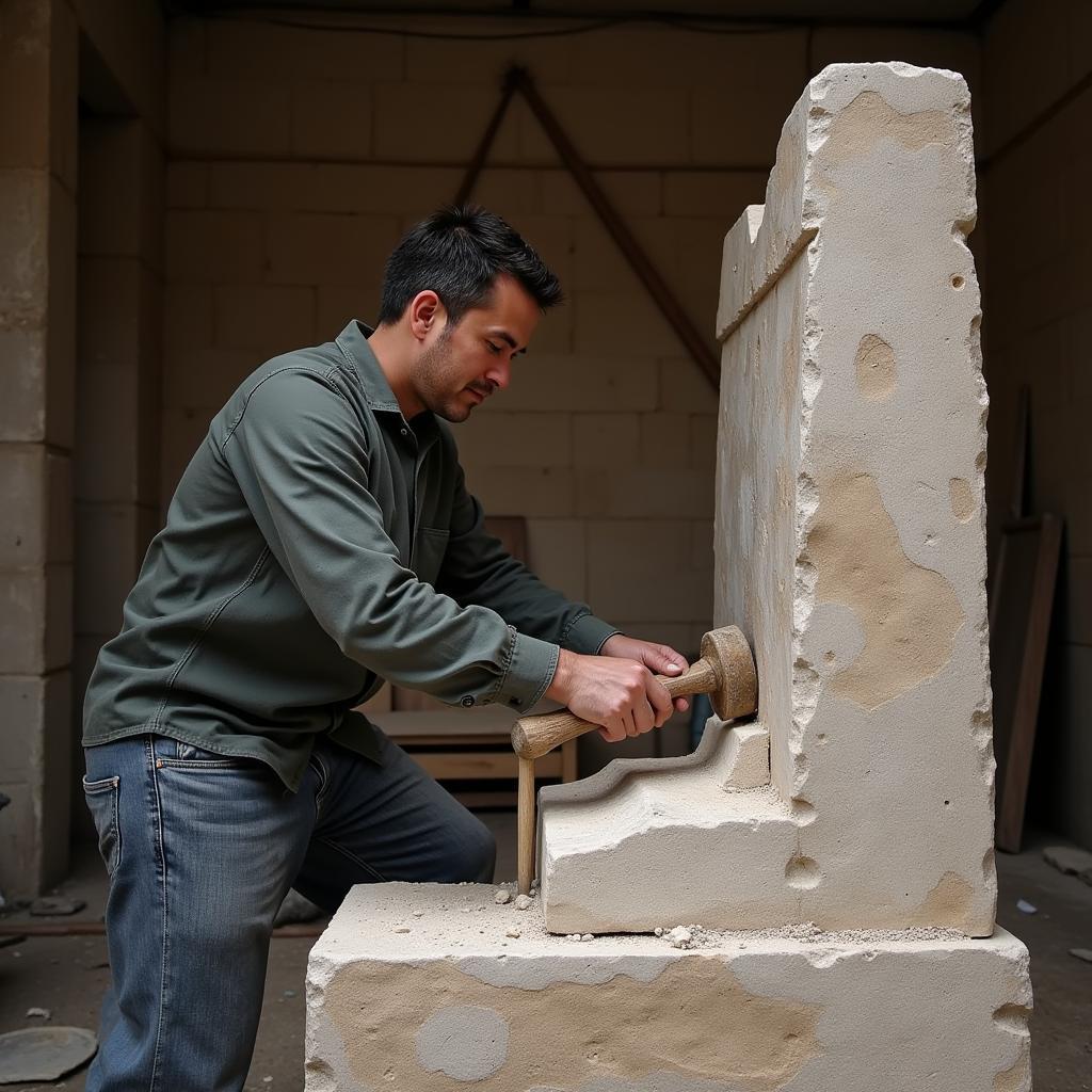 Stone Sculpture Process