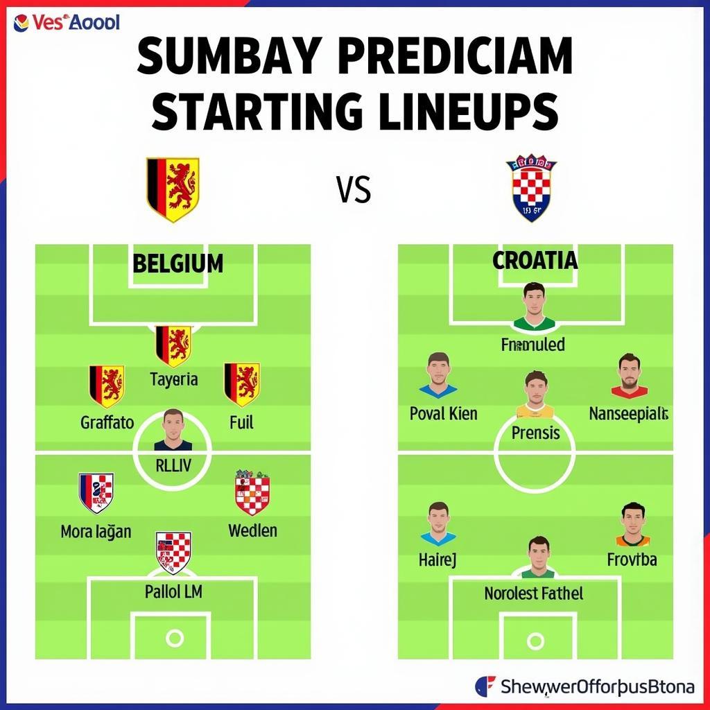 Belgium vs Croatia Lineup