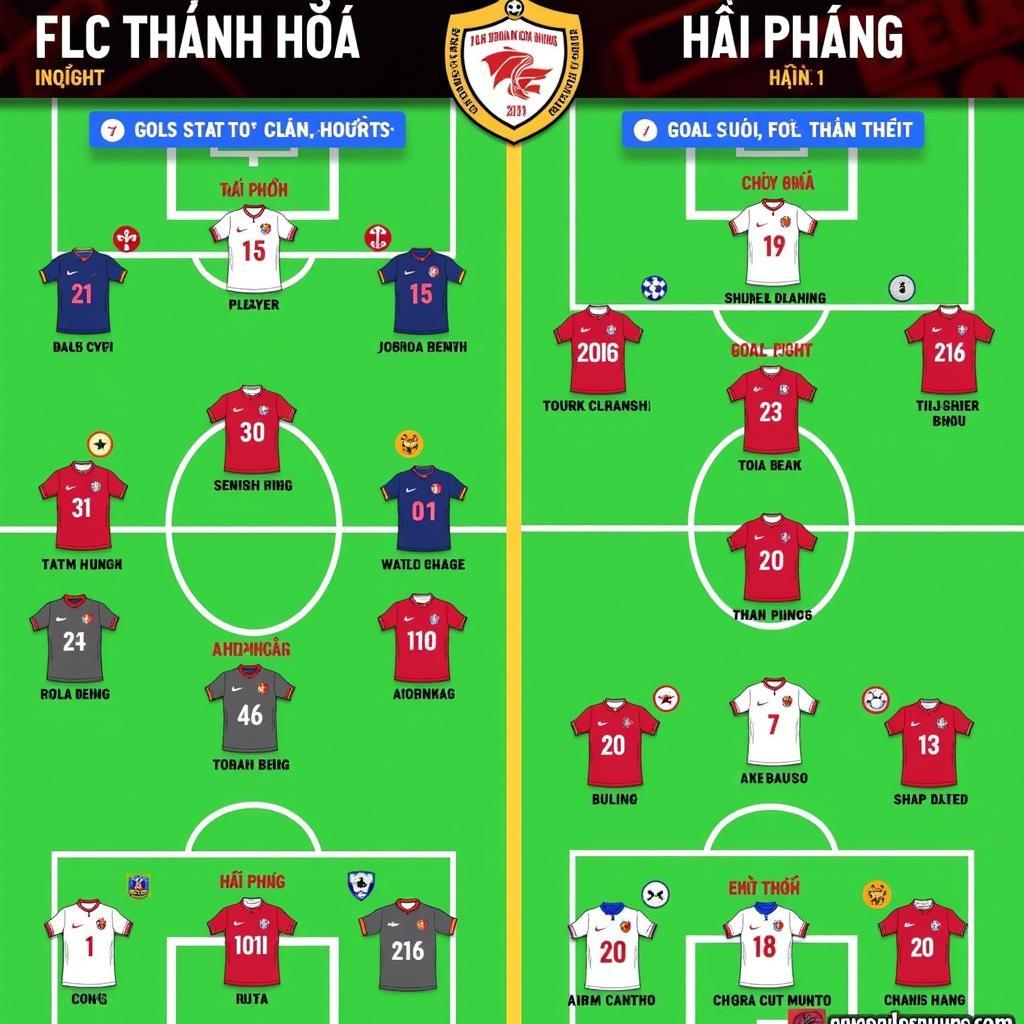 Đội hình FLC Thanh Hóa và Hải Phòng