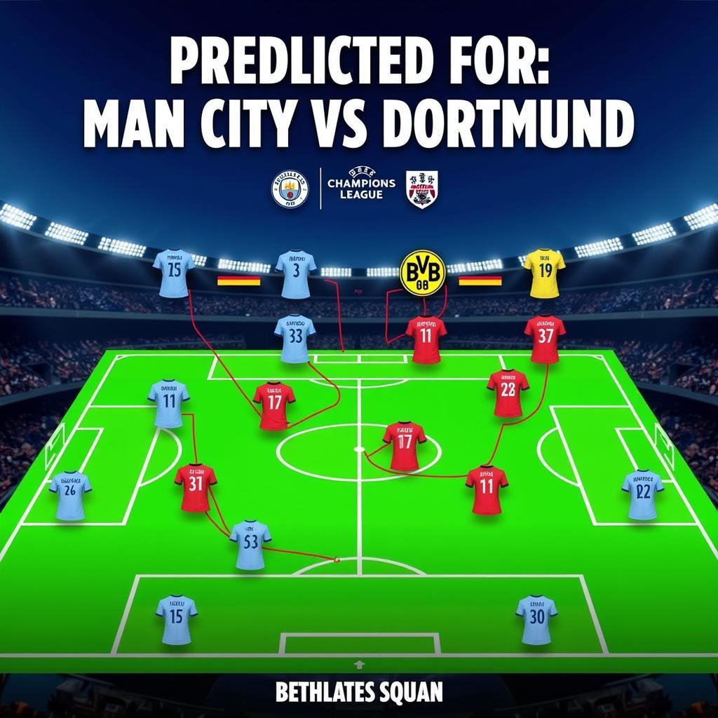 Đội hình Man City vs Dortmund