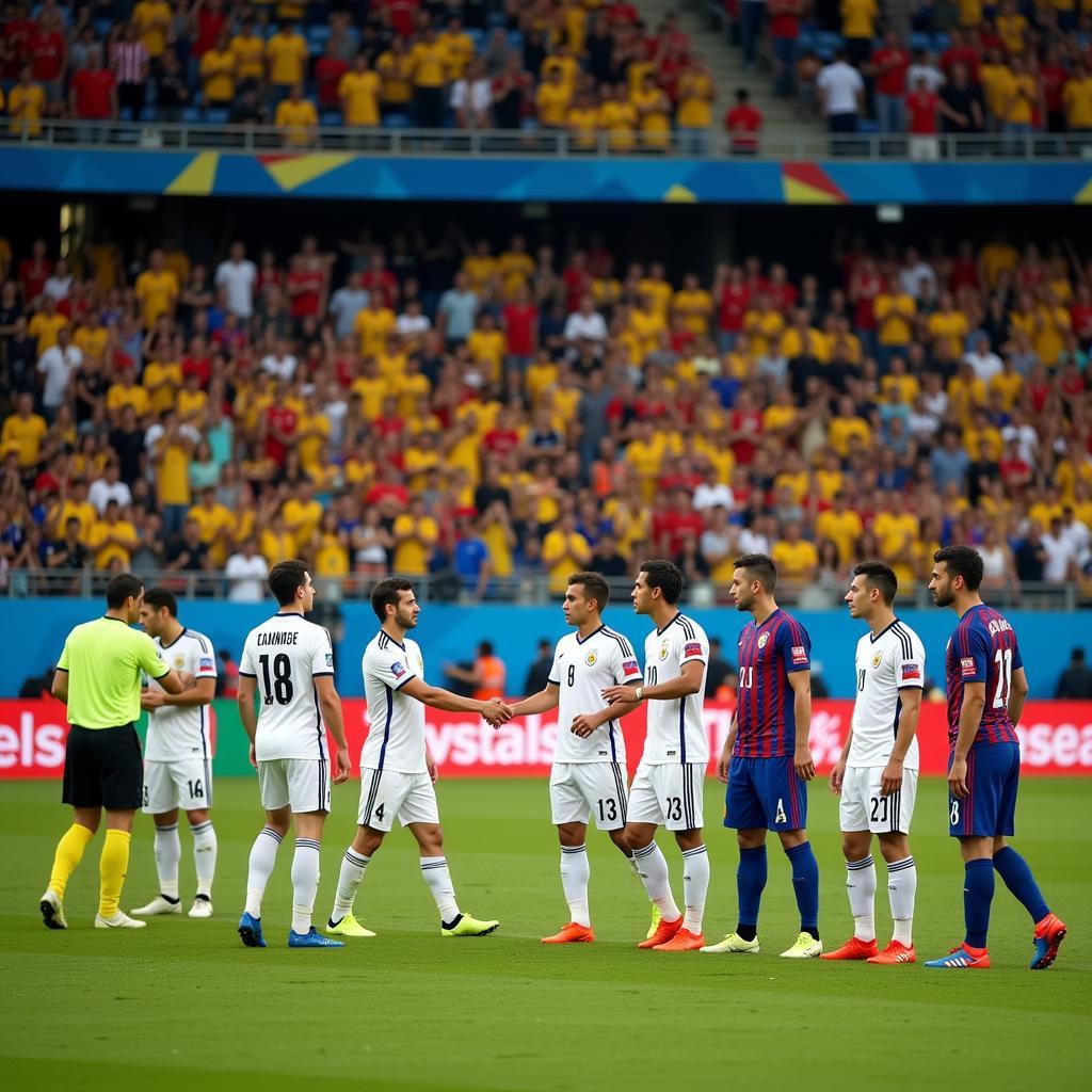 Đội hình ra sân Columbia vs Chile