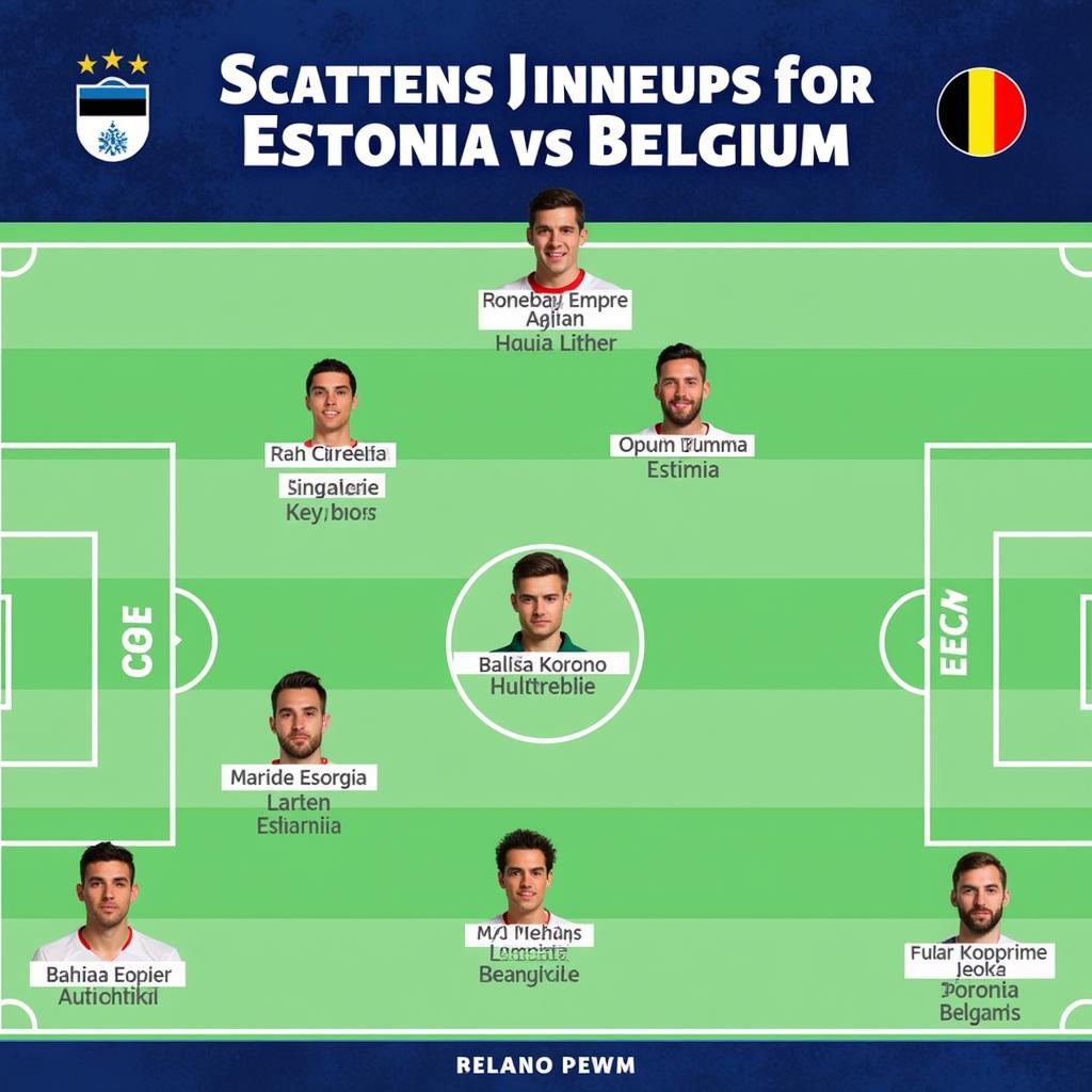 Đội hình ra sân Estonia vs Bỉ