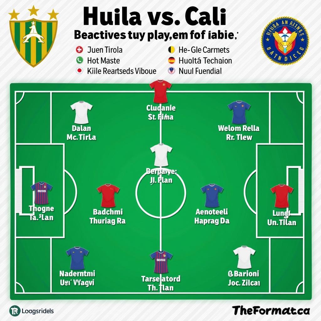 Đội hình ra sân Huila vs Cali