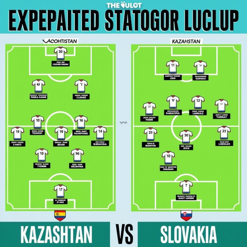 Đội hình ra sân Kazakhstan vs Slovakia