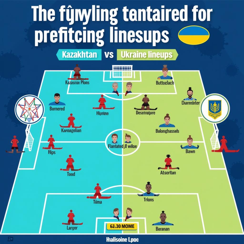 Đội hình ra sân dự kiến Kazakhstan vs Ukraine