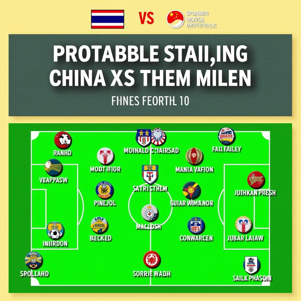 Thailand and China Lineups