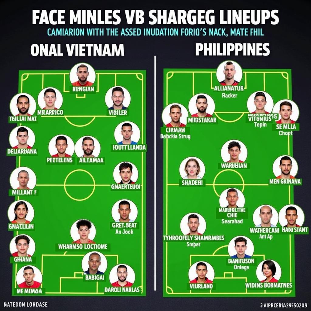 Đội hình Việt Nam và Philippines